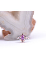 BVLA Marquise Embrace with Grade AA Rhodolite Garnet and CZ in 14k Rose Gold Threadless End by BVLA!