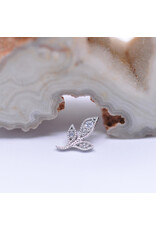 BVLA Mini Wisteria with CZ in 14k White Gold 16g Threaded Ends by BVLA!