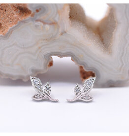 BVLA Mini Wisteria CZ White Gold 16g Threaded Ends