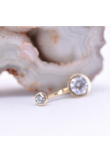 BVLA 14g 5/16" Bezel with CZ in 14k Yellow Gold Navel Curve by BVLA!
