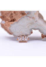 BVLA 3 Gem Baguette Panaraya with CZ in 14k Gold 16g Threaded End by BVLA!