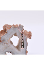 BVLA Bar Four Charm with Marcasite in 14k Rose Gold by BVLA