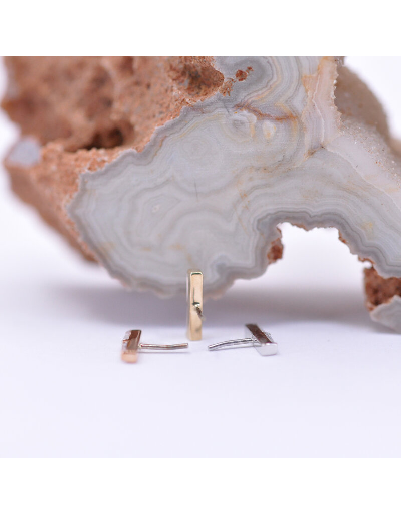 BVLA Rosalia with CZ 14k Gold Threadless Ends