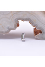 BVLA Baguette Bar with 3x1.5mm Genuine Diamond Threadless Ends in 14k Gold by BVLA!