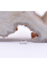 BVLA Baguette Bar with 3x1.5mm Genuine Diamond Threadless Ends in 14k Gold by BVLA!