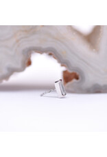 BVLA Baguette Bar with 3x1.5mm Genuine Diamond Threadless Ends in 14k Gold by BVLA!