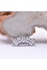 BVLA 5 Gem Marquise Panaraya with CZ in 14k  Gold 16g Threaded Ends by BVLA!