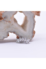 BVLA 5 Gem Marquise Panaraya with CZ in 14k  Gold 16g Threaded Ends by BVLA!