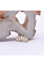 BVLA 5 Gem Marquise Panaraya with CZ in 14k  Gold 16g Threaded Ends by BVLA!