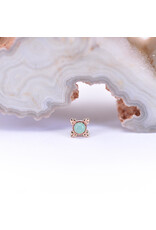 BVLA 5mm Mini Kandy with Chrysoprase Cabochon in 14k Rose Gold Threadless Ends by BVLA!