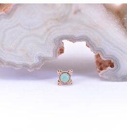 BVLA Mini Kandy Chrysoprase Rose Gold Threadless Ends