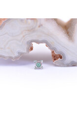 BVLA 5mm Mini Kandy with Chrysoprase in 14k White Gold Threadless Ends by BVLA!
