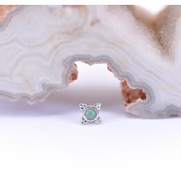 BVLA Mini Kandy Chrysoprase White Gold Threadless Ends