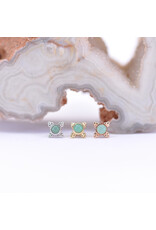 BVLA 5mm Mini Kandy with Chrysoprase in 14k White Gold Threadless Ends by BVLA!