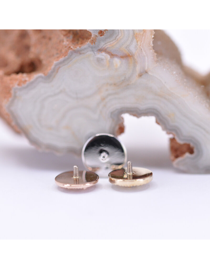 BVLA 7mm Compass with Genuine VS Diamonds in 14k Gold 16g Threaded Ends by BVLA!