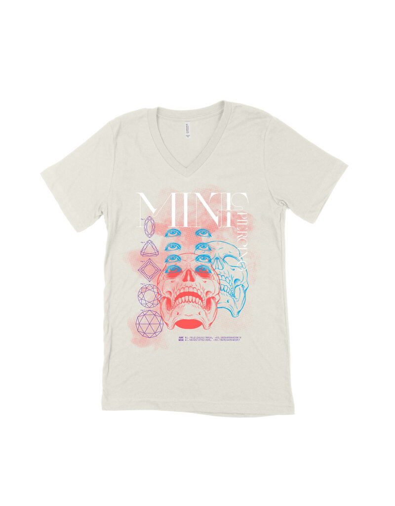 Skull and Gems Logo Tee - Pastel