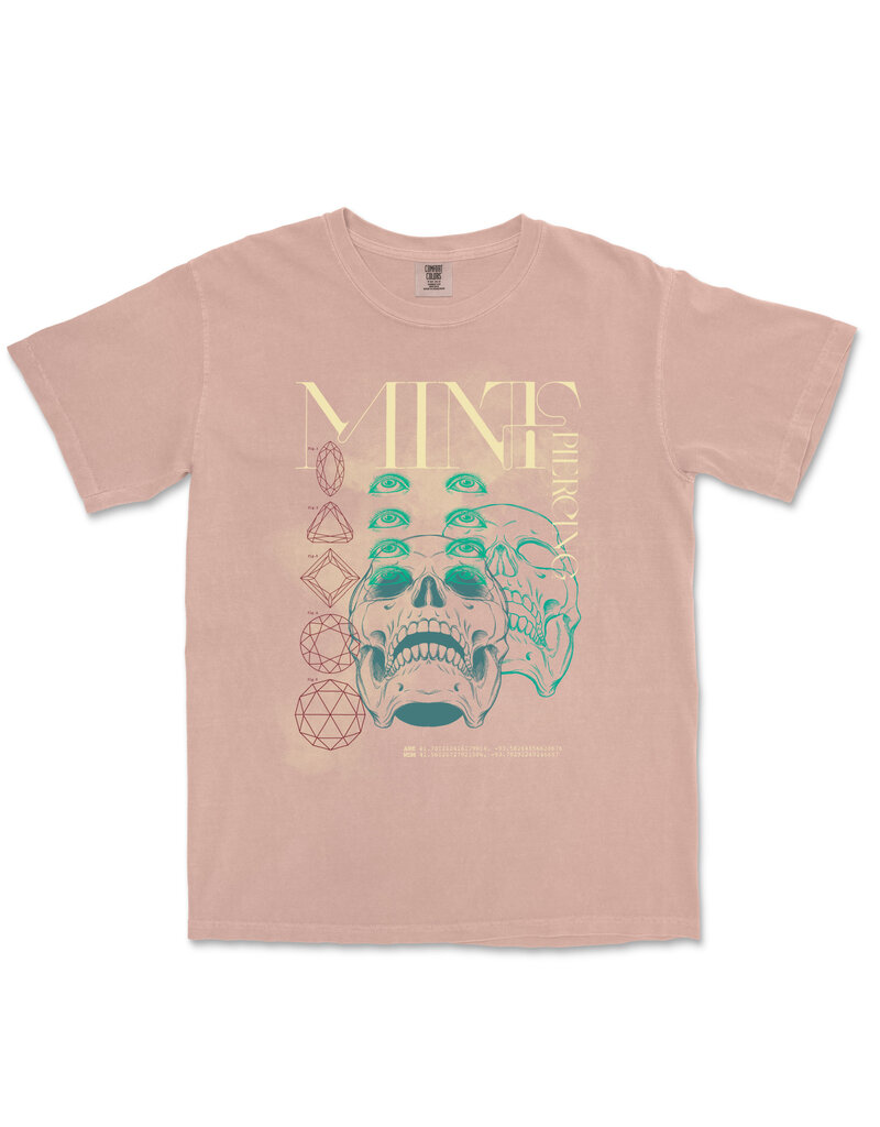 Skull and Gems Logo Short Sleeve Tee - Peachy