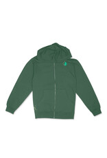 Logo Font Skull and Gems Zip Up Hoodies - Alpine Green