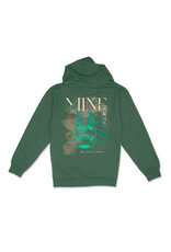 Logo Font Skull and Gems Zip Up Hoodies - Alpine Green