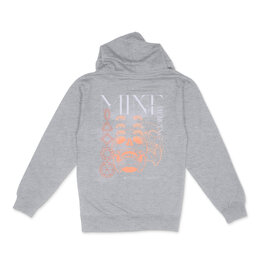 Grey Skull and Gems Zip Up Hoodies