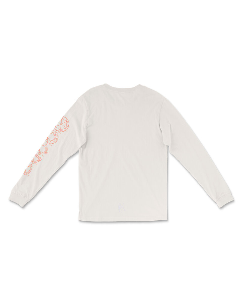 Logo Font Skull and Gems Long Sleeve Tee