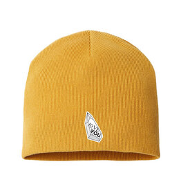 Mustard Yellow Love You Sustainable Knit Beanie