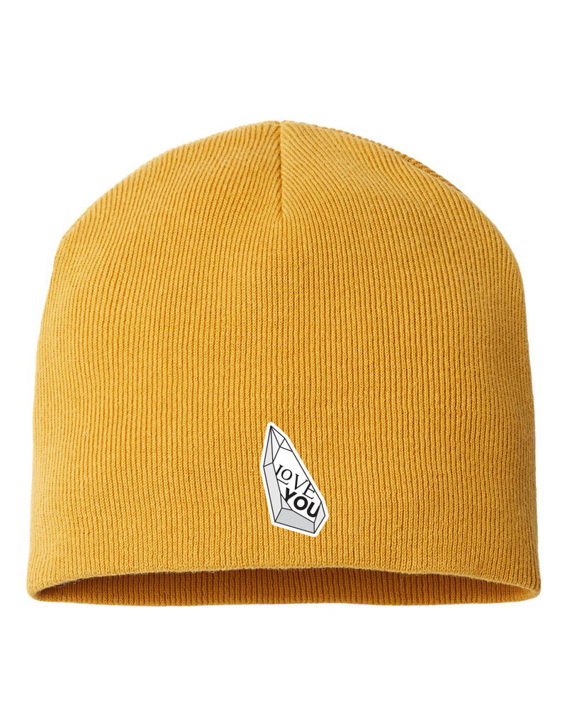 Love You Sustainable Knit Beanie - Mustard Yellow