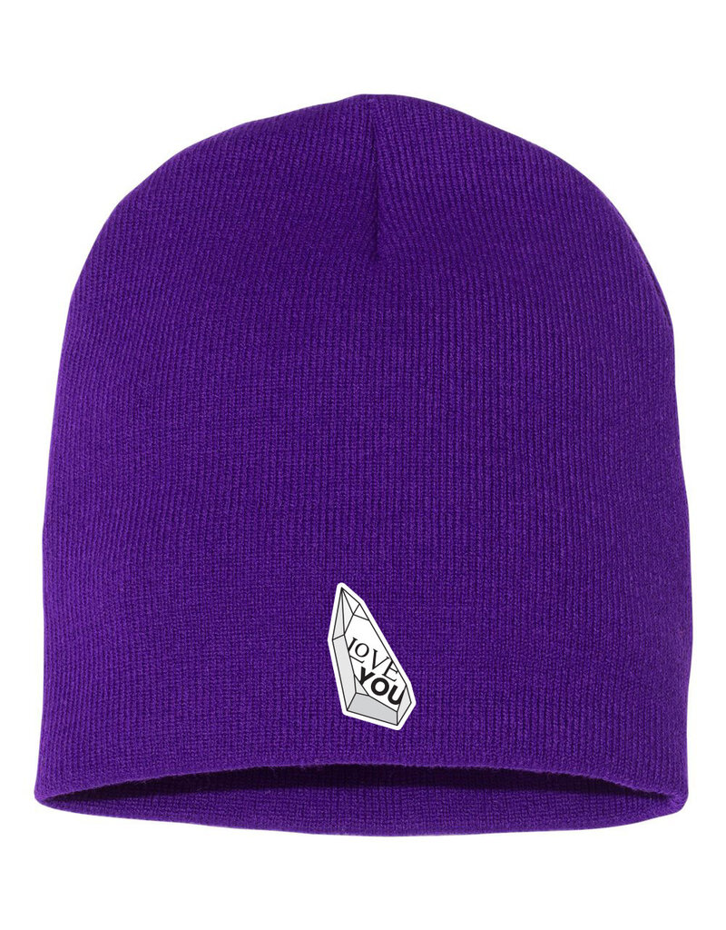 Love You Knit Beanie - Purple