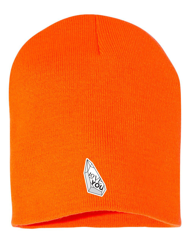 Love You Knit Beanie - Blaze Orange