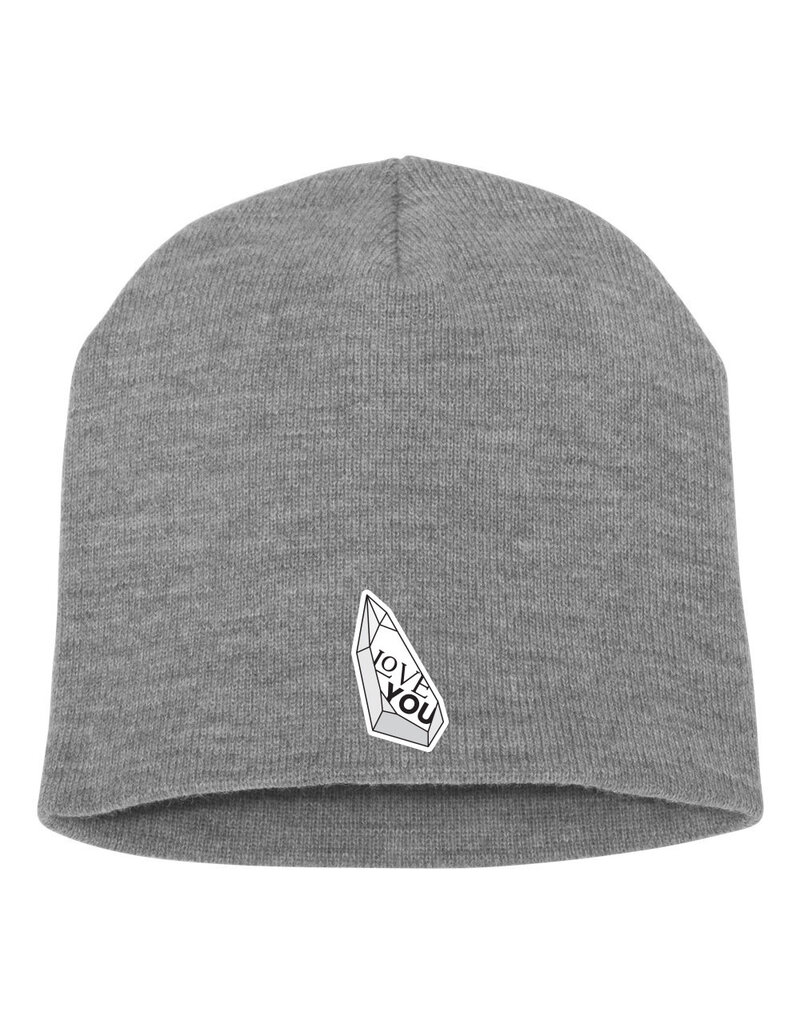 Love You Knit Beanie - Heather Grey