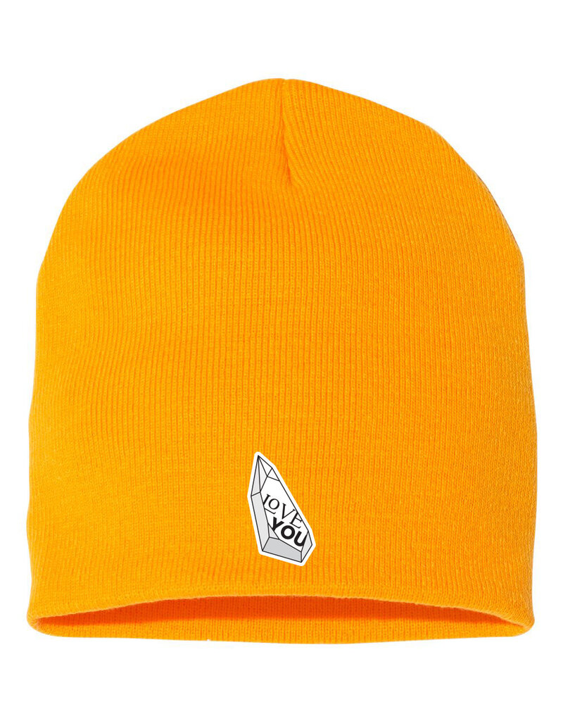 Love You Knit Beanie - Gold