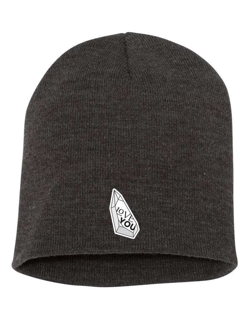 Love You Knit Beanie - Dark Grey