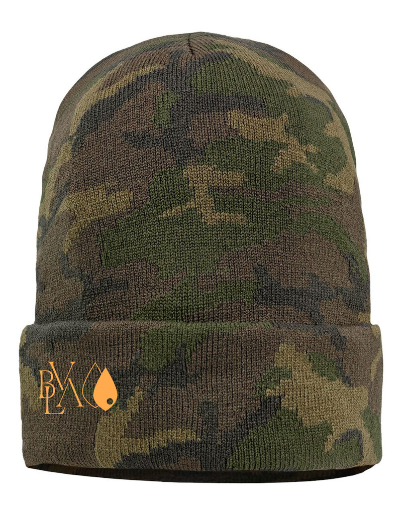Love You 12” Cuffed Beanie - Green Camo