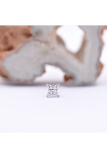 junipurr Alexis with CZ in 14k White Gold Threadless End by Junipurr
