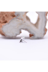 junipurr Alexis with CZ in 14k White Gold Threadless End by Junipurr