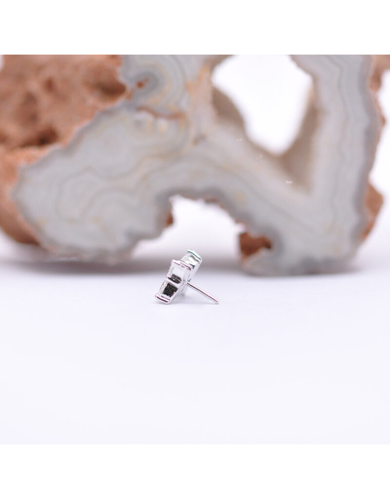 junipurr Alexis with CZ in 14k White Gold Threadless End by Junipurr
