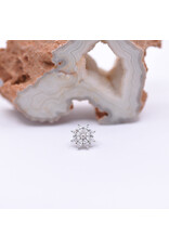 junipurr Annabelle with CZ in 14k White Gold Threadless End by Junipurr