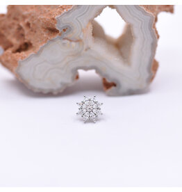 junipurr Annabelle CZ White Gold Threadless End