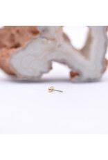 junipurr Beads of 3 in 14k Yellow Gold Threadless End by Junipurr