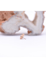 junipurr Blue Hamsa with Blue Opal Cabochon in 14k Rose Gold Threadless End by Junipurr