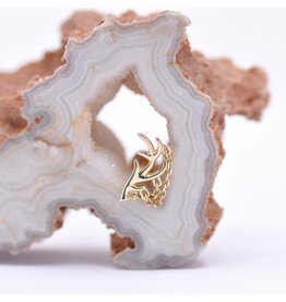 junipurr Chained Antler Yellow Gold 14g Threaded End