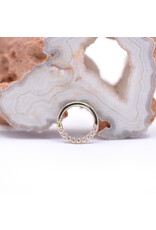 junipurr CZ Ring 16g 5/16" Seam Ring in 14k Yellow Gold by Junipurr