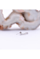 junipurr Delilah with CZ in 14k White Gold Threadless End by Junipurr