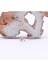 junipurr Elegance in 14k Yellow Gold Threadless End by Junipurr