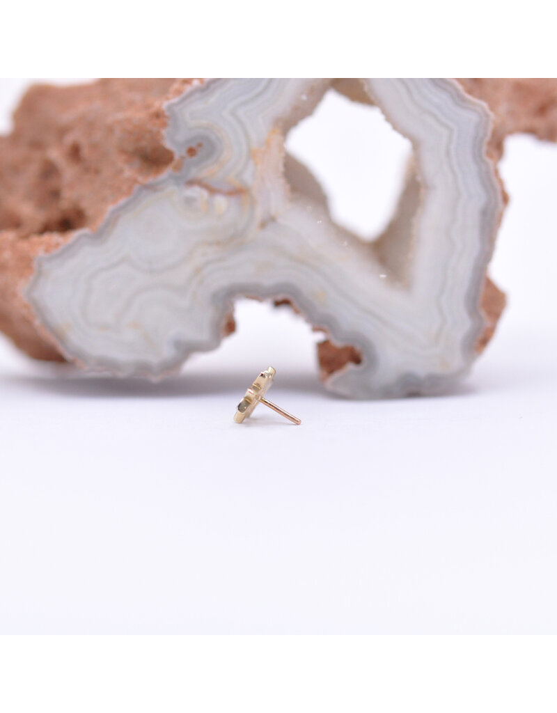 junipurr Elegance in 14k Yellow Gold Threadless End by Junipurr