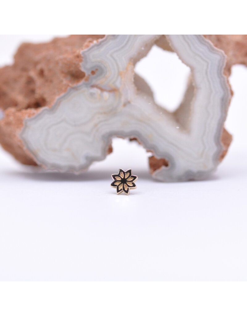 junipurr Elegance in 14k Yellow Gold Threadless End by Junipurr