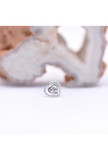 junipurr My Beading Heart with CZ in 14k White Gold Threadless End by Junipurr