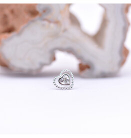 junipurr My Beading Heart CZ White Gold Threadless End