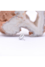 junipurr My Beading Heart with CZ in 14k White Gold Threadless End by Junipurr