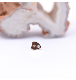 junipurr Planchette CZ Yellow Gold Threadless End